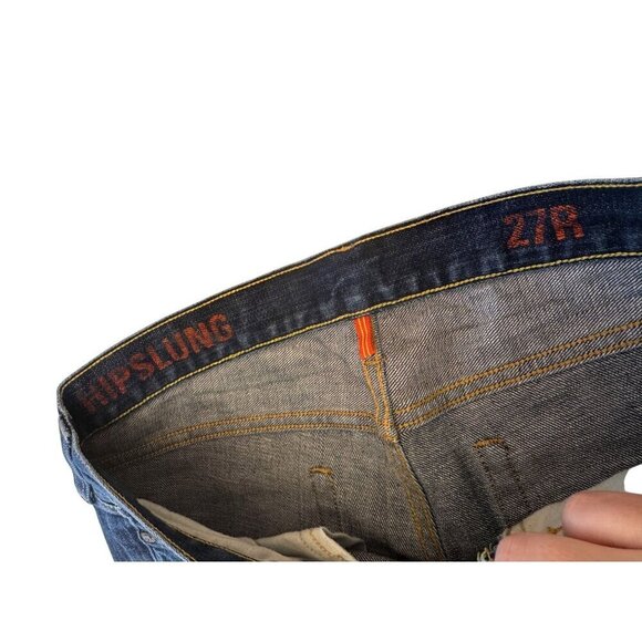 J. Crew Vintage Hip-Slung Jeans Dark Wash Bootcut Sz 27 EUC Made in USA preppy - Picture 5 of 6